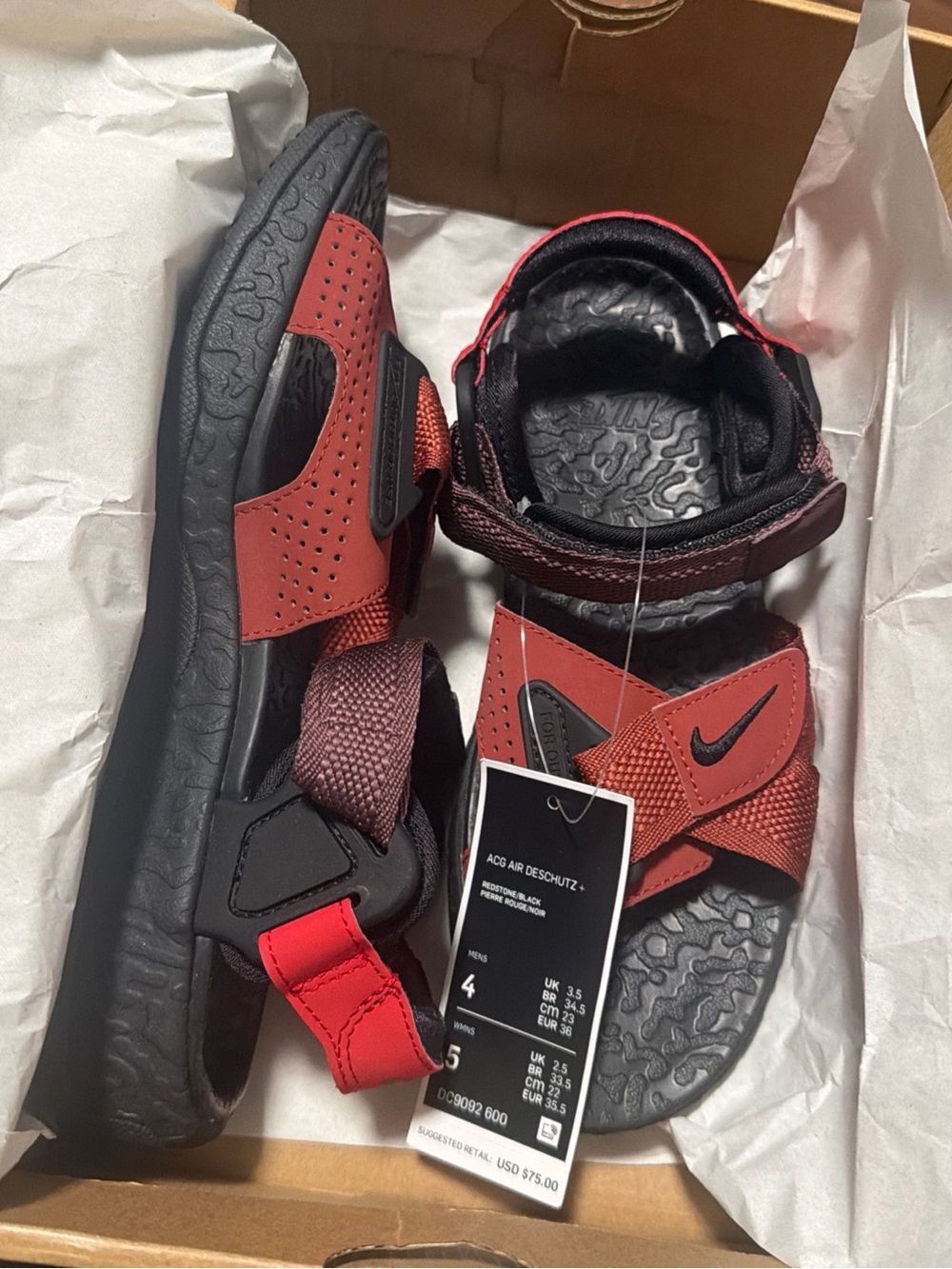 Size 4- Nike ACG Air Deschutz + Redstone